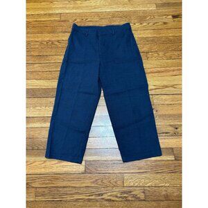 NYDJ Womens Linen Cropped Pants Size 10 Blue Lift Tuck Casual Beach Crop 31x22